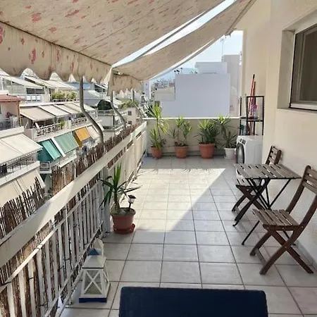 Apartment Top Floor At Petrolona With Big Balcony
